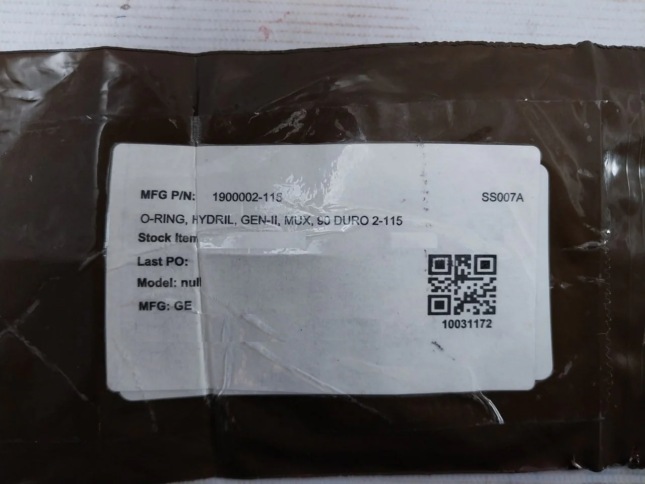 Lot Of 8X Ge 1900002-115 Seal O-Ring Gen-Ii, Mux, 90 Duro 2-115 Ss007A - Image 6