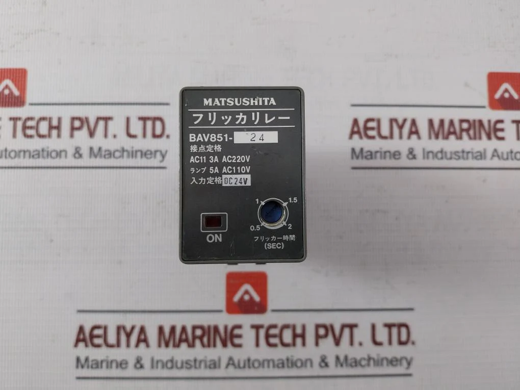 Matsushita Electric Bav851-24 Flicker Relay 3A Ac220V 5A Ac110V Dc24V 0.5-2 Sec - Image 2