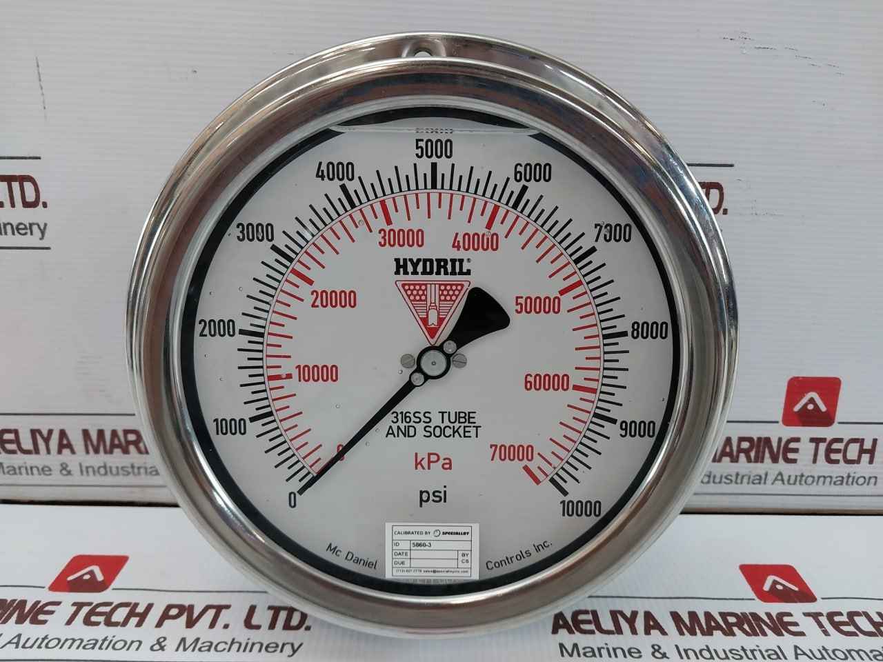 Mc Daniel 316Ss Liquid Filled Dual Pressure Gauge Rev C 0-10000 Psi/Kpa - Image 5