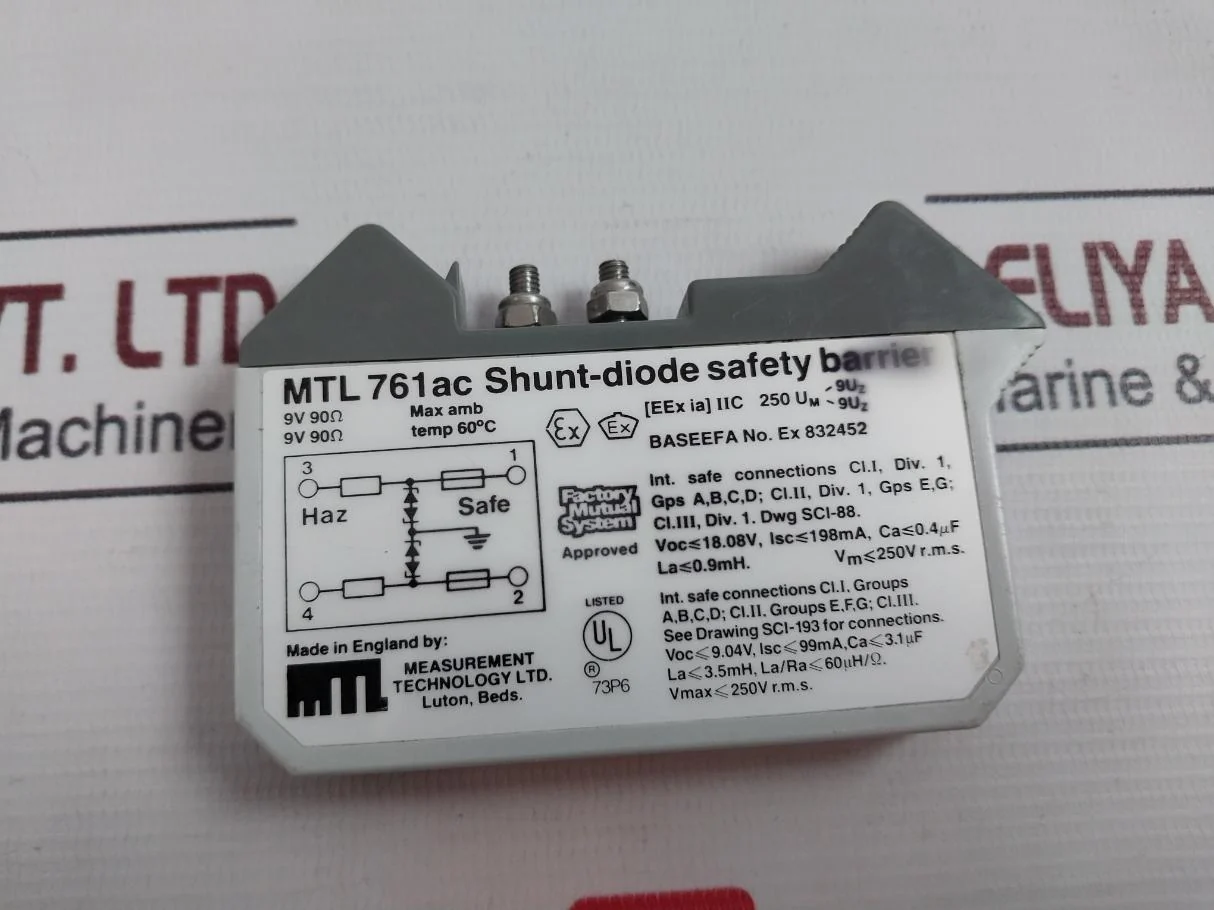 Measurement Technology Mtl 761Ac Shunt-diode Safety Barrier 9V 90Ω - Image 6