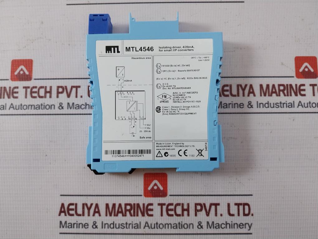Measurement Technology Mtl4546 Isolating Driver 4/20Ma 20-35V Dc - Image 7