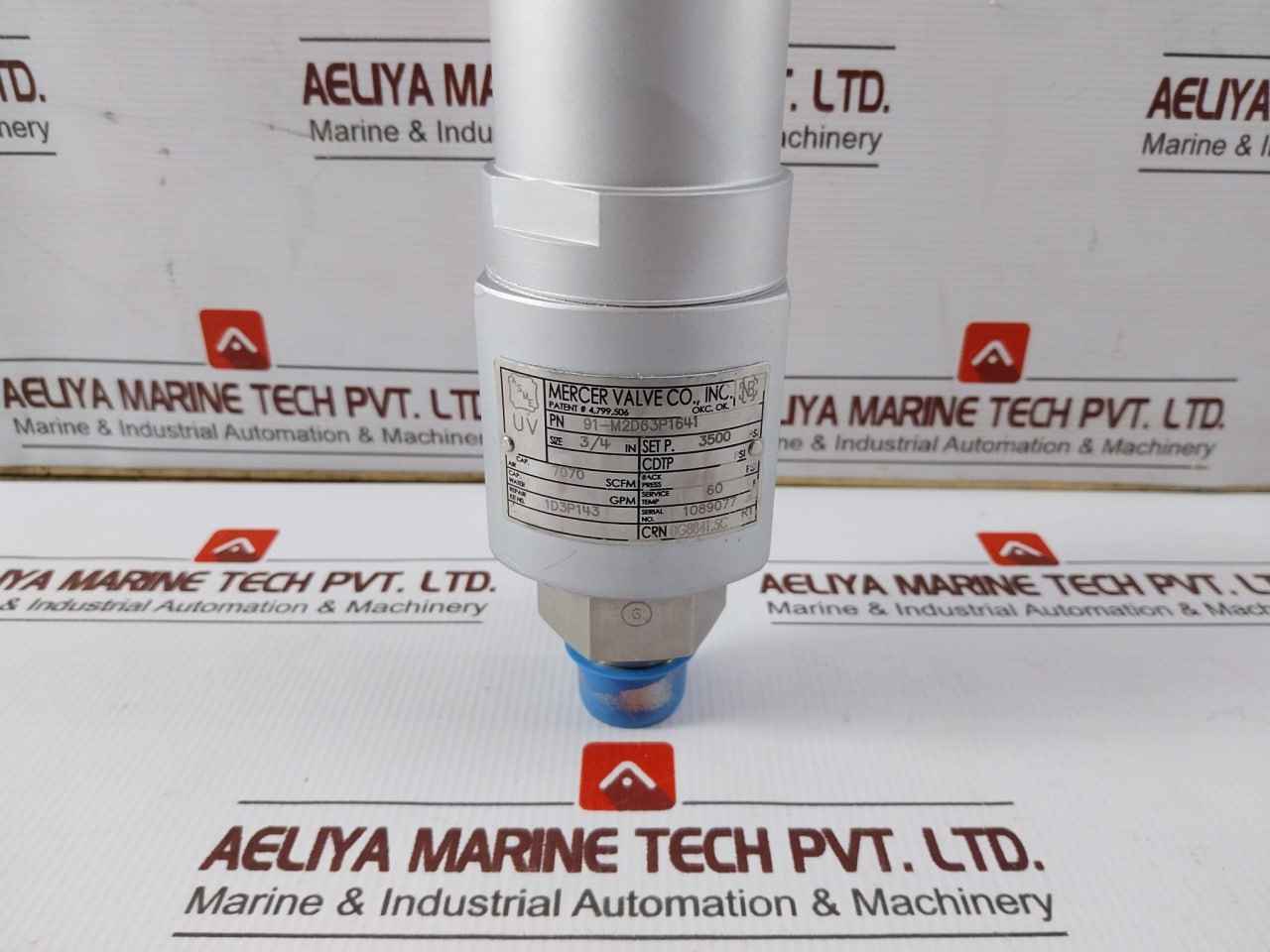 Mercer Valve 91-m2D63P1641 Pressure Relief Valve 3/4" 3500 Psi 7070 Scfm - Image 12