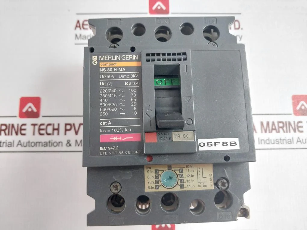 Merlin Gerin Ns80H-ma Molded Case Circuit Breaker 750V 8Wrh0279463 8Kv 995607 - Image 2