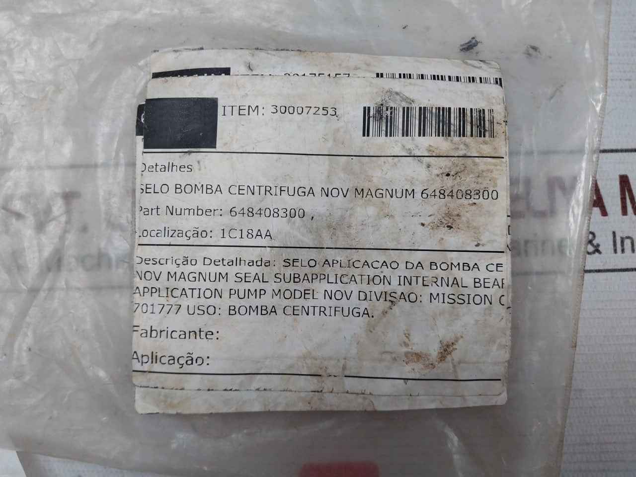 Mission 648408300 Selo Bomba Centrifugal Pump Seal Division 701777 - Image 6