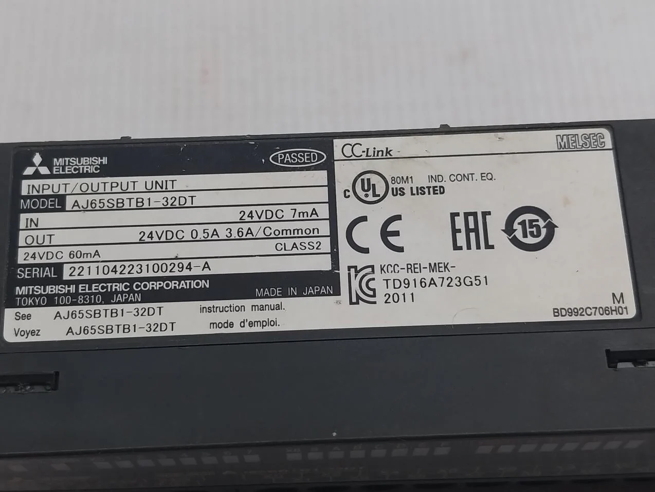 Mitsubishi Electric Aj65Sbtb1-32Dt Cc-link Input/Output Unit 24Vdc 7Ma - Image 5