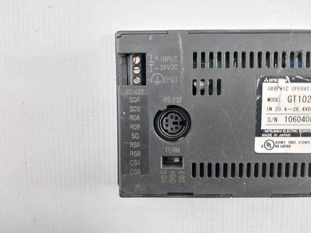 Mitsubishi Electric Gt1020-lbd Graphic Operation Terminal Panel Jy550d26401b (not Working) - Image 6