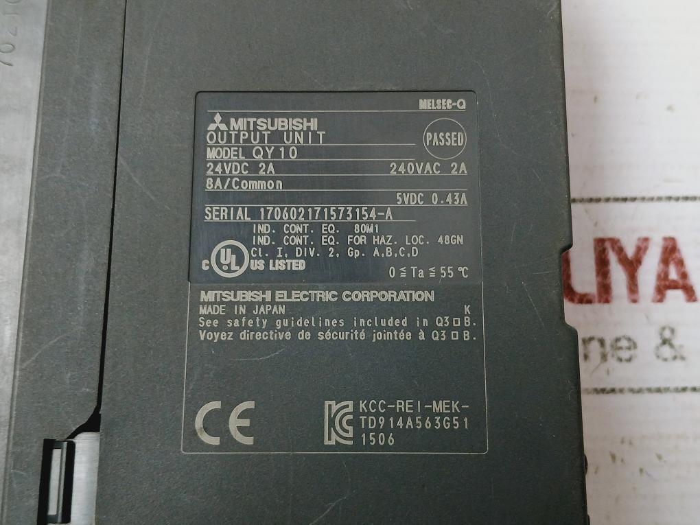 Mitsubishi Electric Qy10 Plc Q Series Output Module 240V Ac/24V Dc 2A - Image 9