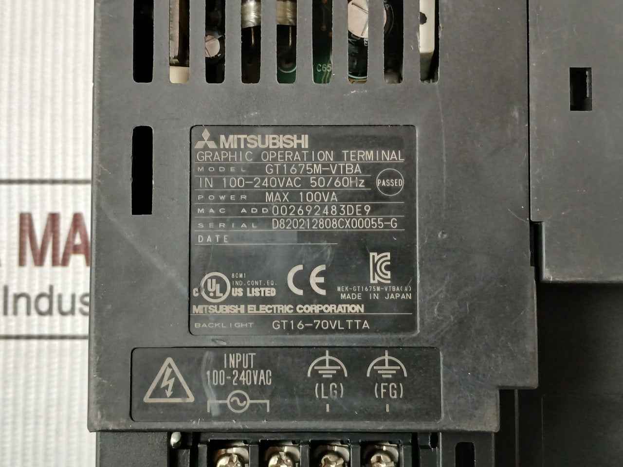 Mitsubishi Gt1675M-vtba Graphic Operation Terminal(Not Working/Without Battery) - Image 10