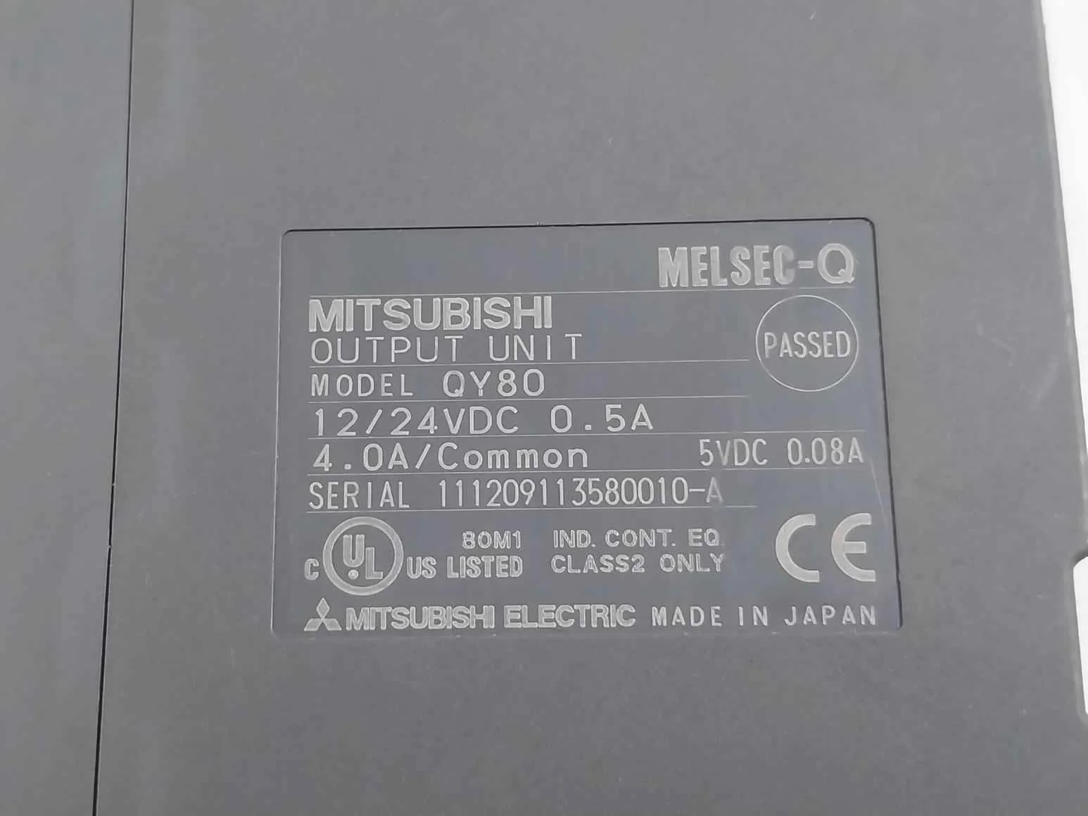 Mitsubishi Qy80 Output Unit 4.0a/common 5vdc 0.08a Class 2 Only - Image 7