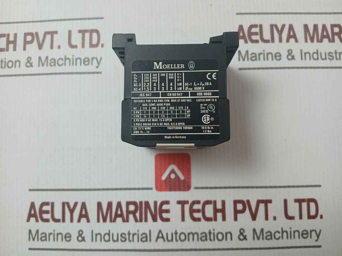 Moeller Dil Em-01 3 Pole Mini Contactor 6000V 20A 50-60Hz - Image 8