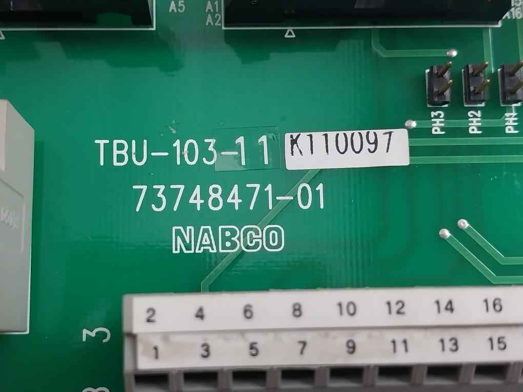 Nabco Tbu-103-11 Printed Circuit Board K110097 73748471-01 - Image 6