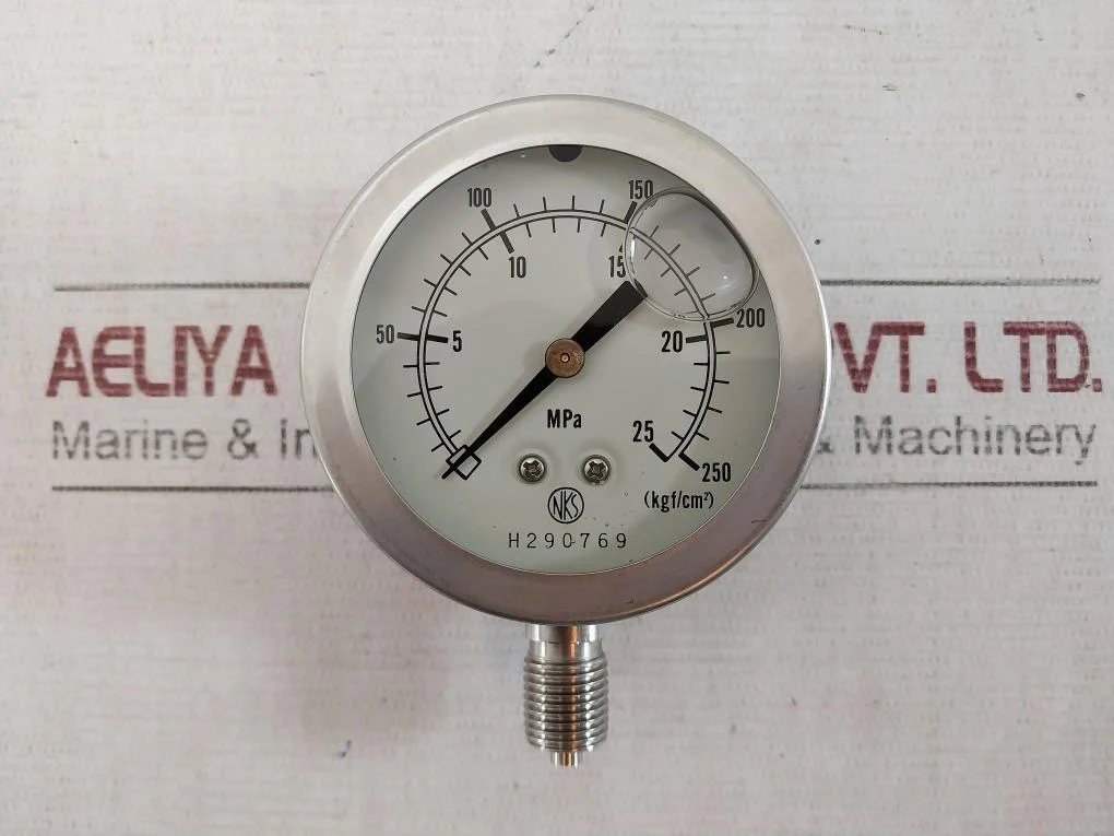 Nagano Keiki 0 To 25 Mpa Pressure Gauge Bu 1/4 60X25 Mpkf 0-250 (Kgf/Cm2) - Image 3