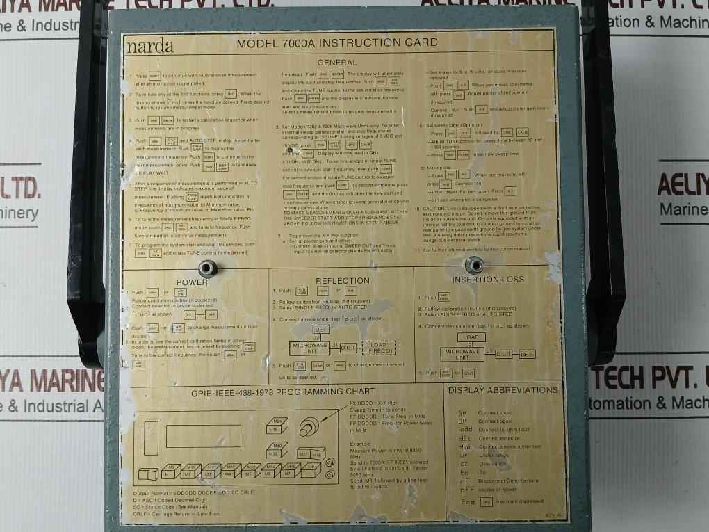 Narda 7000A-01 Microwave Multimeter Rev (H) 200V - Image 8