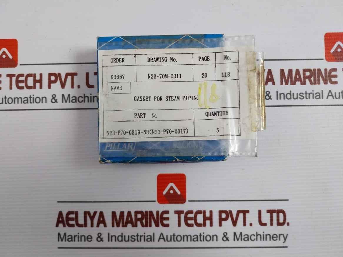 Nippon Pillar N23-p70-0319-58 Steam Piping Gasket 1 Box = 5 Pieces - Image 2