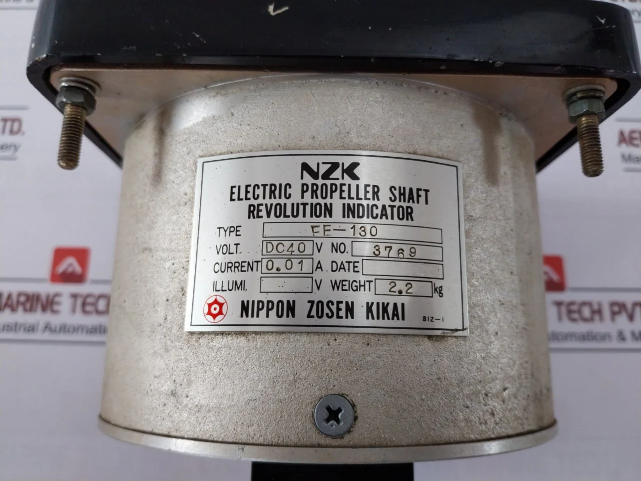 Nippon Zosen Kikai Fe-130 Electric Propeller Shaft Revolution Indicator Dc40V - Image 8