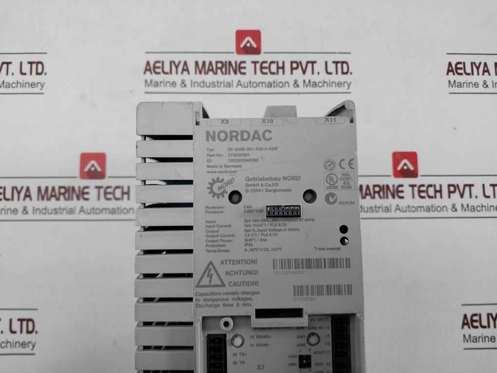 Nordac Sk 520e-301-340-a-kar 3-ph Control Cabinet Inverter 275520301 1.6r2 Kar - Image 9