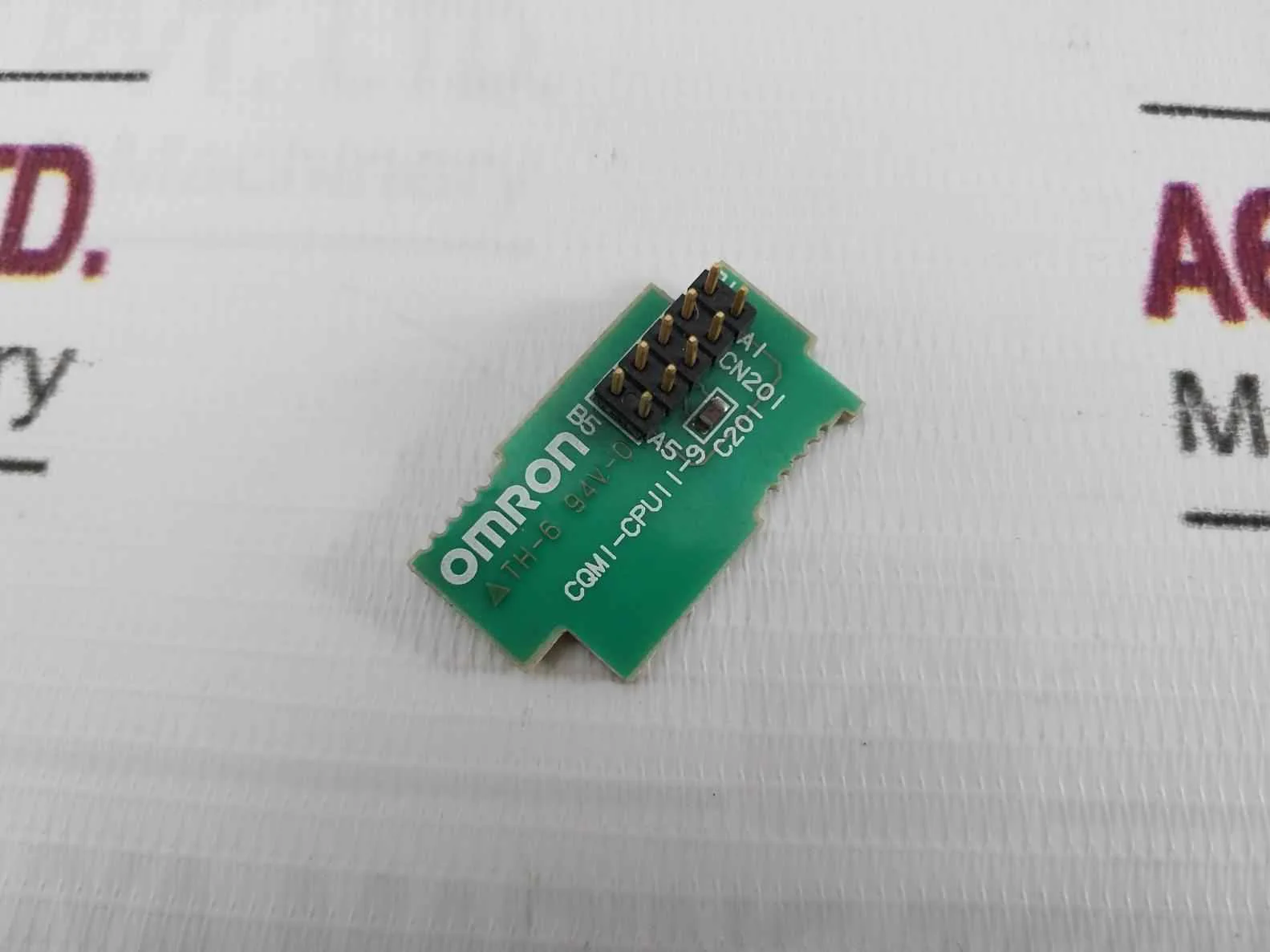 Omron Cqm1-cpu11-9 Cpu End Plate Pcb Card 3312406-0 - Image 3