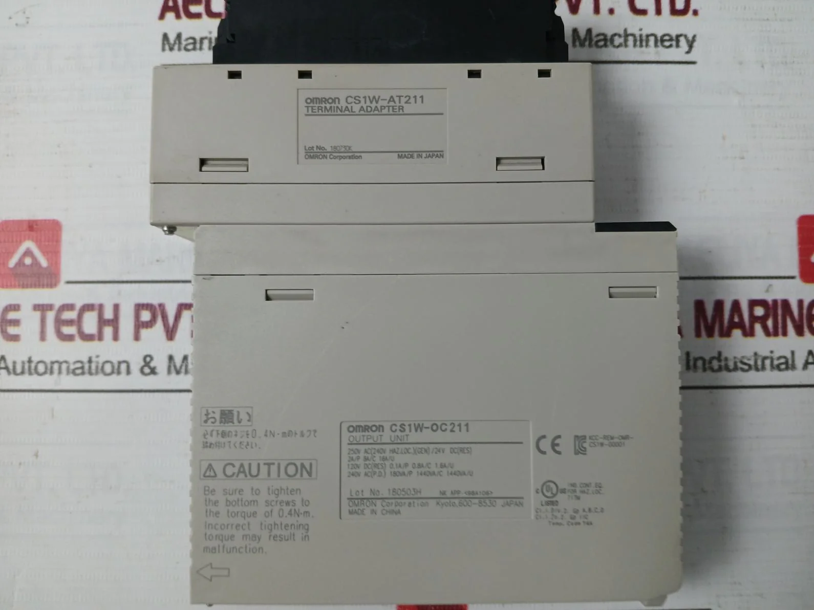 Omron Cs1W-at211 Plc I/O Module With Cable Cs1W-cn313 24Vdc 50W 250V Ac - Image 13