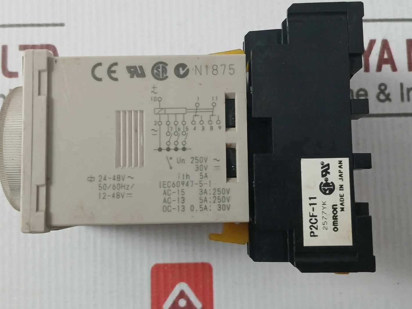 Omron H3Cr-a Timer Relay 0–30 Sec 24–48V Ac/Dc - Image 9