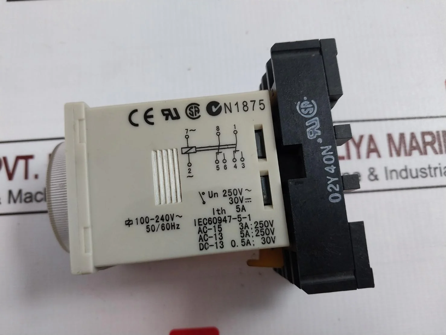 Omron H3Cr-a8 Solid-state Timer 110Vac 100-240V~ 50/60Hz 5A - Image 8