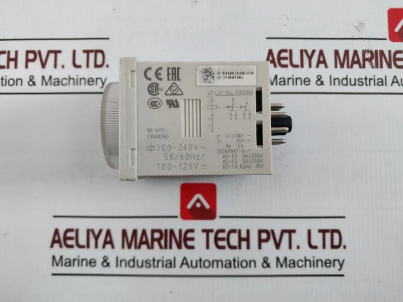 Omron H3Cr-a8 Timer Relay With Base P2Cf-08 En61812-1 50/60Hz/100-125 Vdc - Image 7