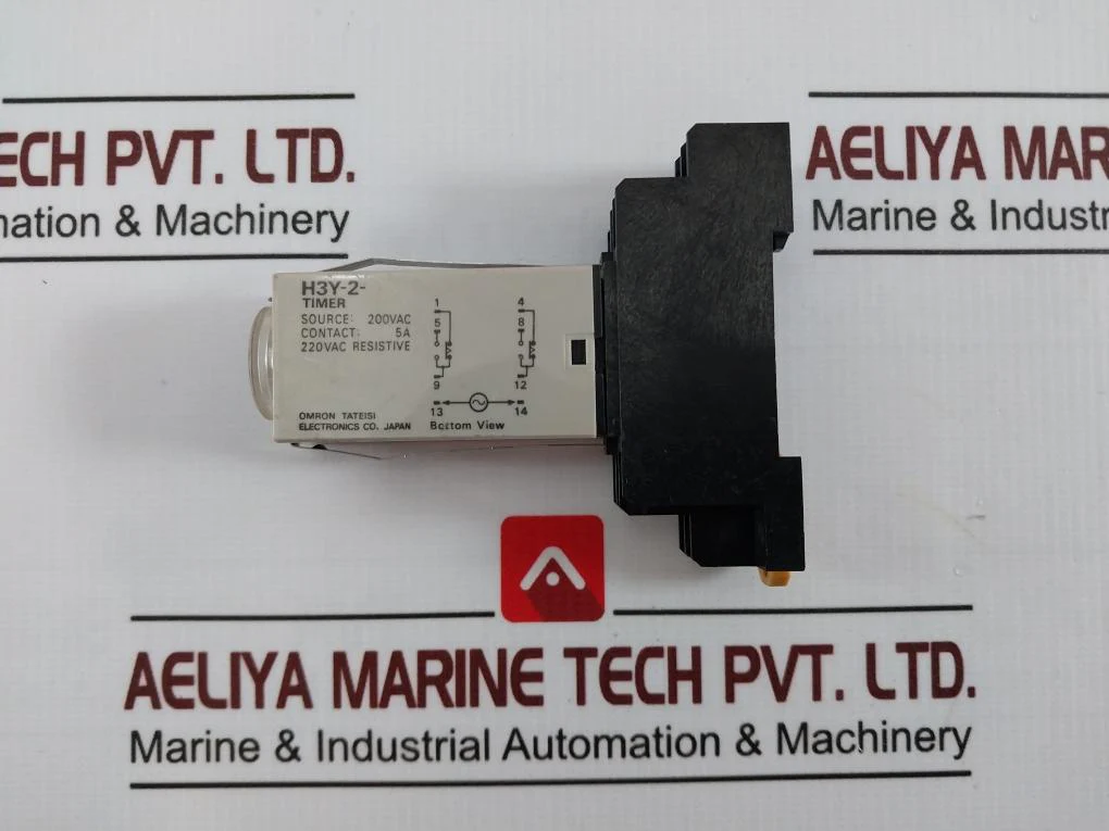 Omron H3Y-2 Timer Relay With Base 200Vac 5A 220Vac 0-5 Min 0754N 2084Y7 - Image 7
