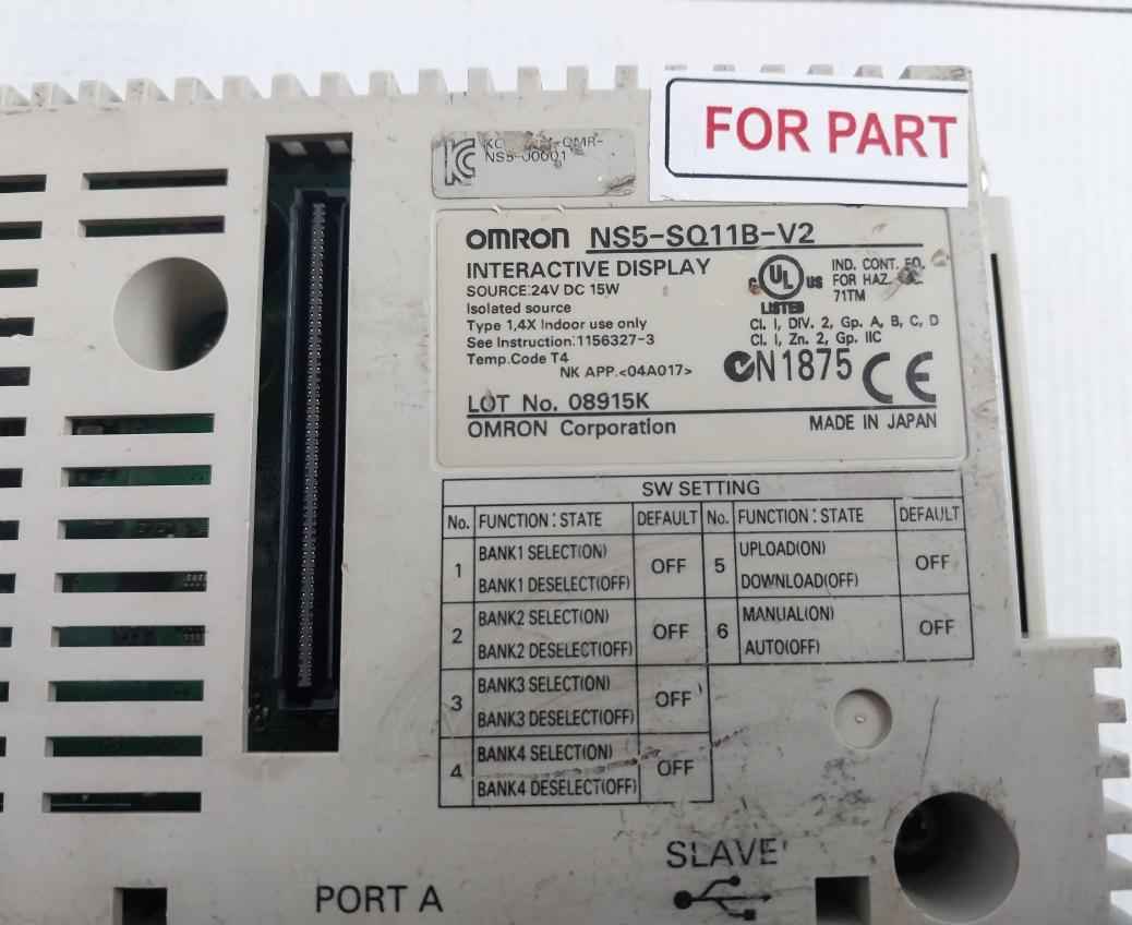 Omron Ns5-sq11B-v2 Interactive Display Hmi Panel 24V Dc (Not Working) - Image 7