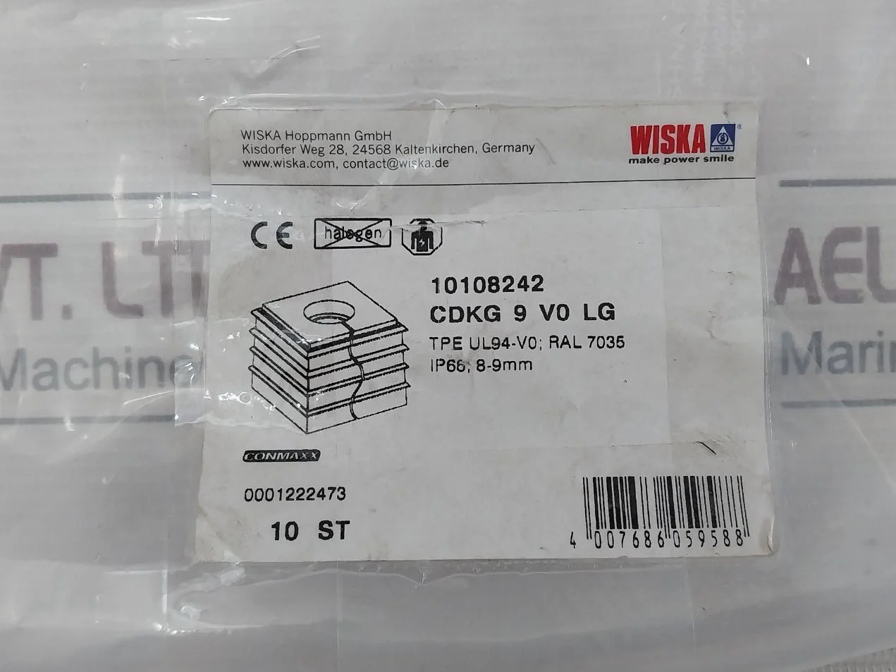 Pack Of 4X Wiska Cdkg 9 V0 Lg Modular Cable Entry Ral7035 Ip66 8-9Mm - Image 8