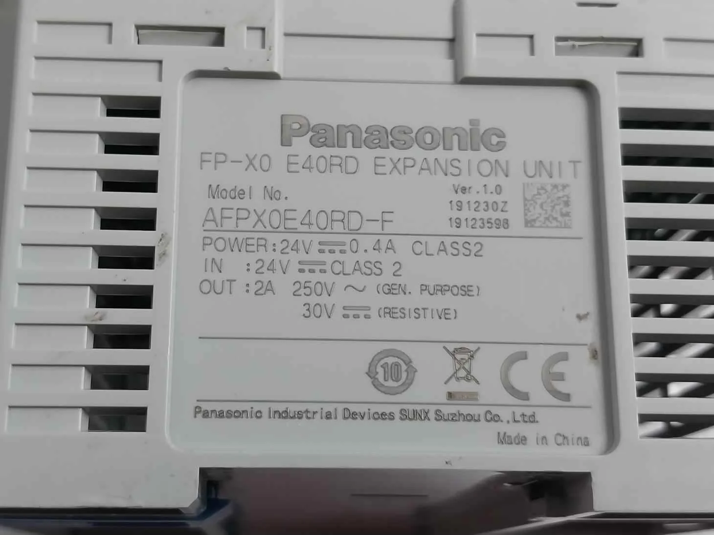 Panasonic Afpx0E40Rd-f Expansion Module 24V-0.4A - Image 6