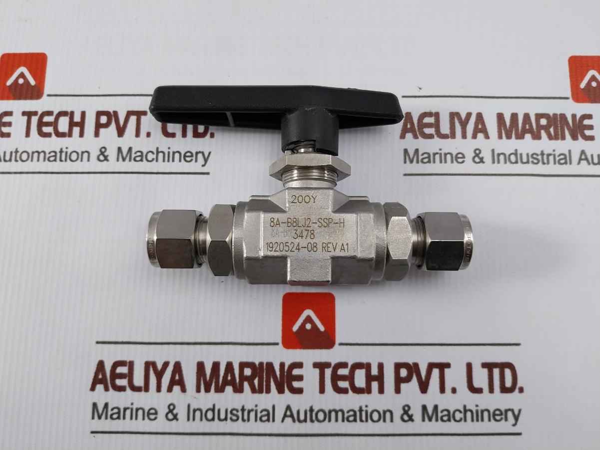 Parker 8A-b8Lj2-ssp-h-3478 B-series Two Way Stainless Steel Ball Valve Rev: A1 - Image 5