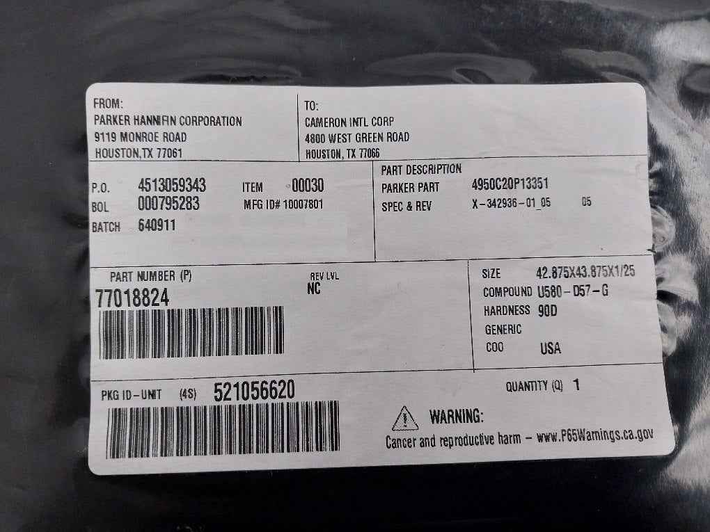 Parker Hannifin 77018824 High Performance Industrial Seal 4950C20P13351 - Image 6