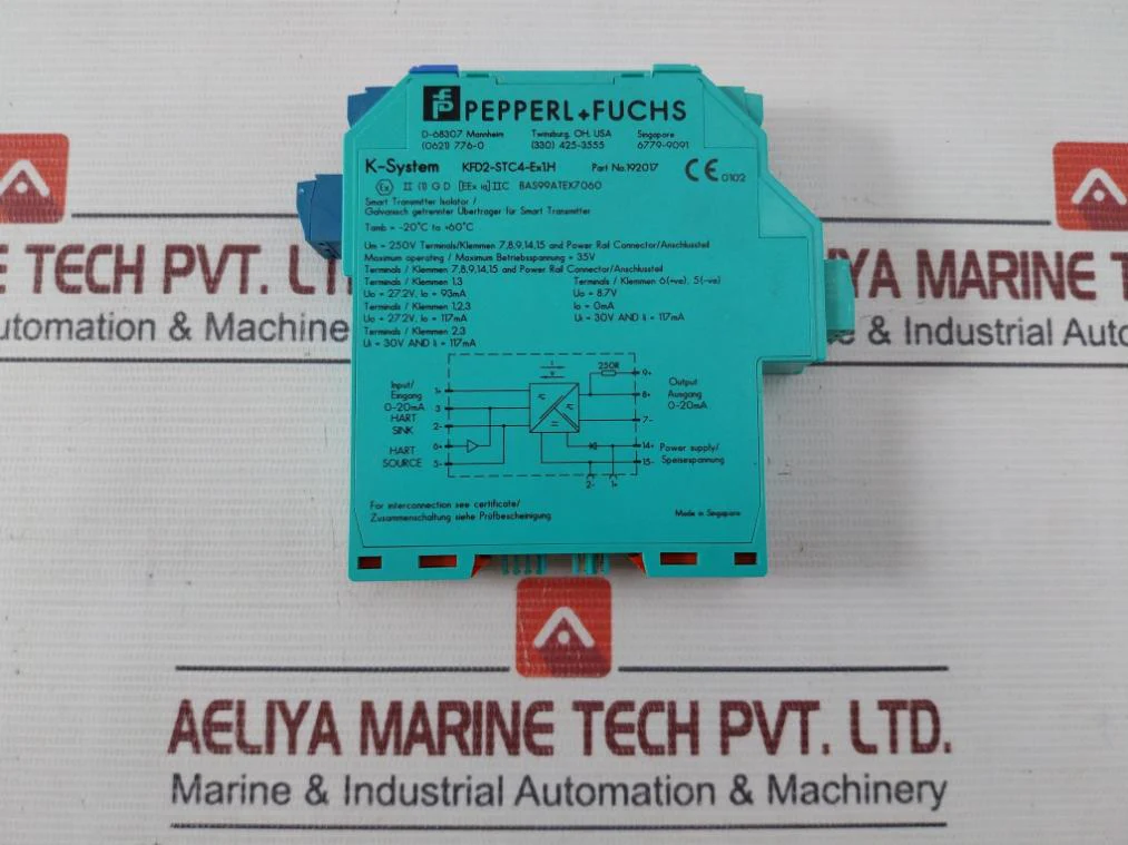 Pepperl+Fuchs Kfd2-stc4-ex1H Transmitter Power Supply 0-20 Ma Bas99Atex7060 35V - Image 6