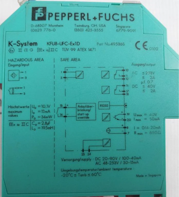 Pepperl+Fuchs Kfu8-ufc-ex1.D Frequency Converter With Trip Value Ac 253V 2A Pepp - Image 5