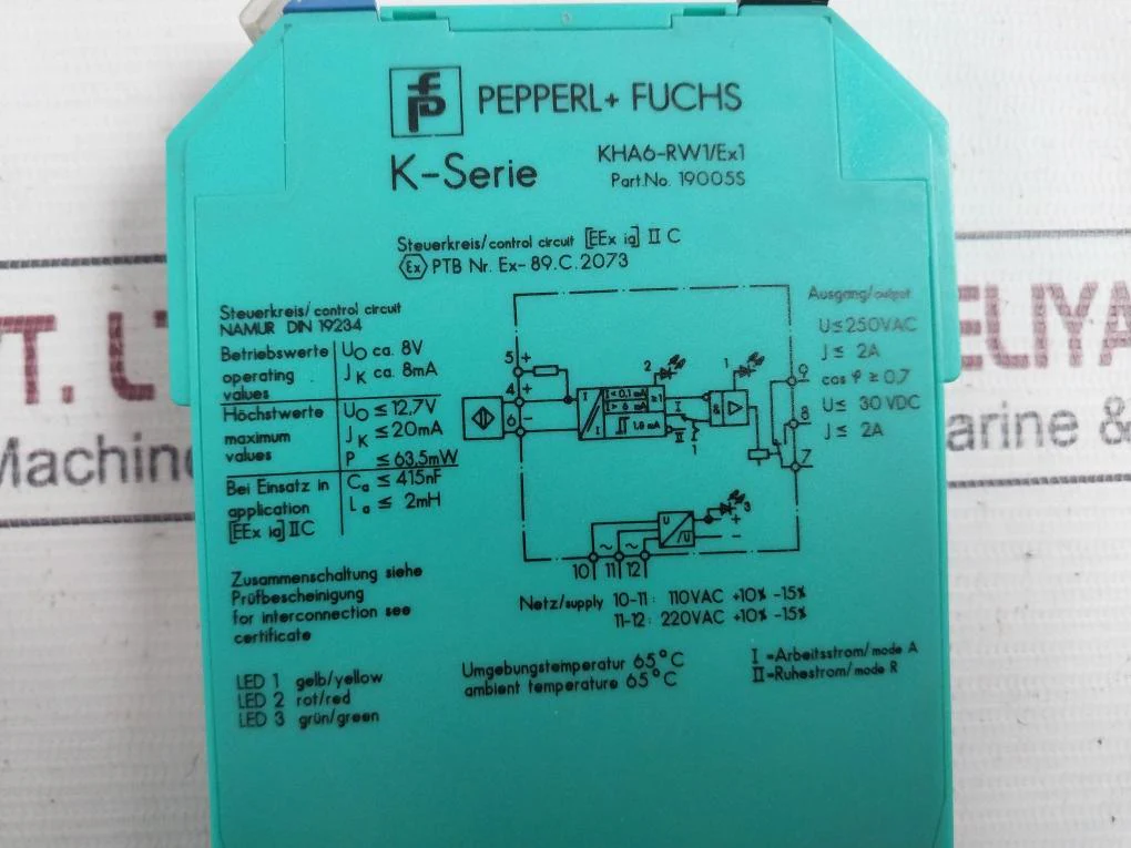 Pepperl+Fuchs Kha6-rw1/Ex1 Switch Amplifier 65°C - Image 7