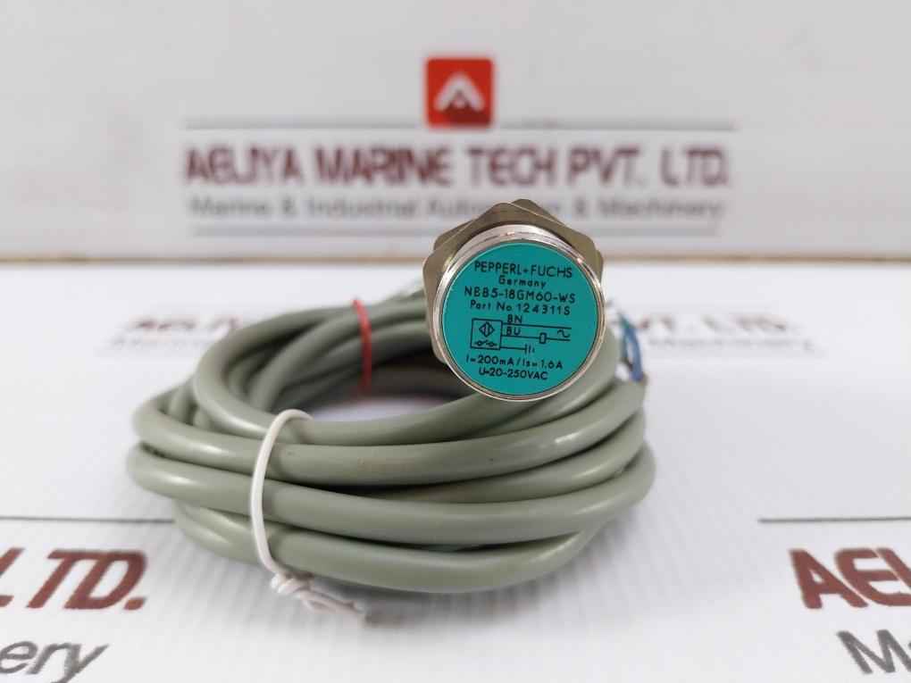 Pepperl+Fuchs Nbb5-18Gm60-ws Inductive Sensor W/ Cable 200Ma 20-250Vac 1,6A - Image 4