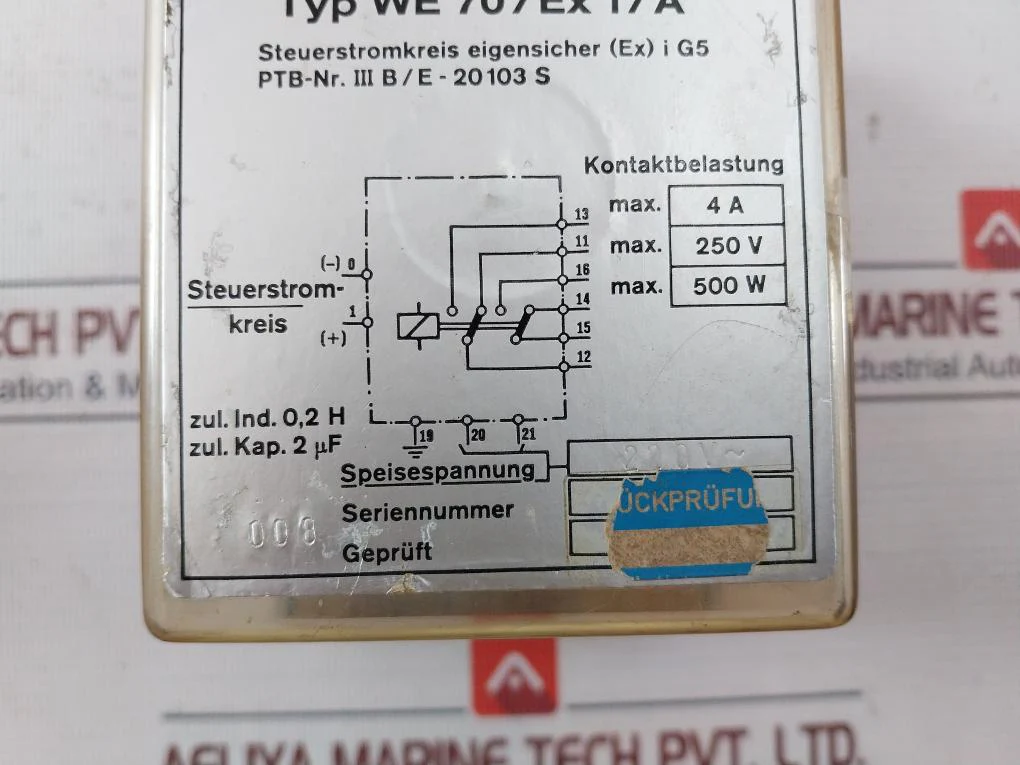 Pepperl+Fuchs We70/Ex1/A Intrinsically Safe Control Unit 220V 4A 500W - Image 10
