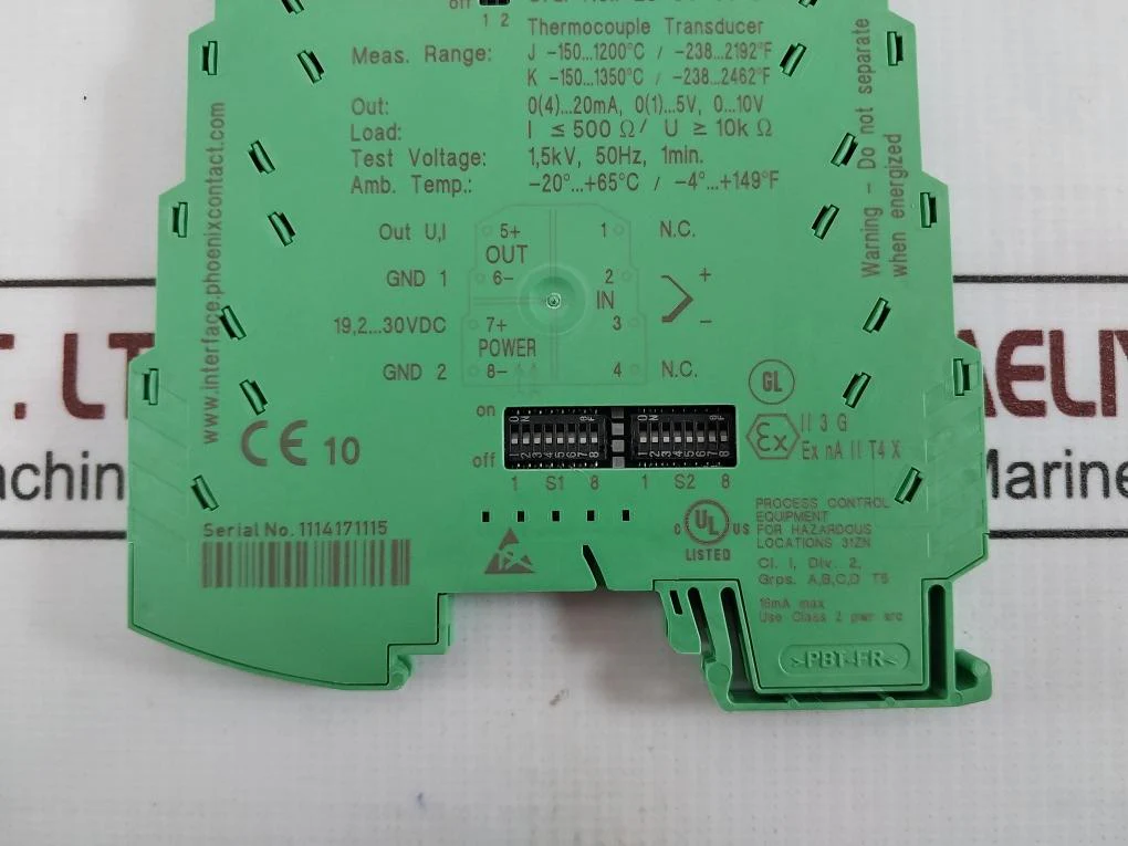 Phoenix Contact Mini Mcr-sl-tc-ui Thermocouple Measuring Transducer 16Ma 1 5Kv - Image 8