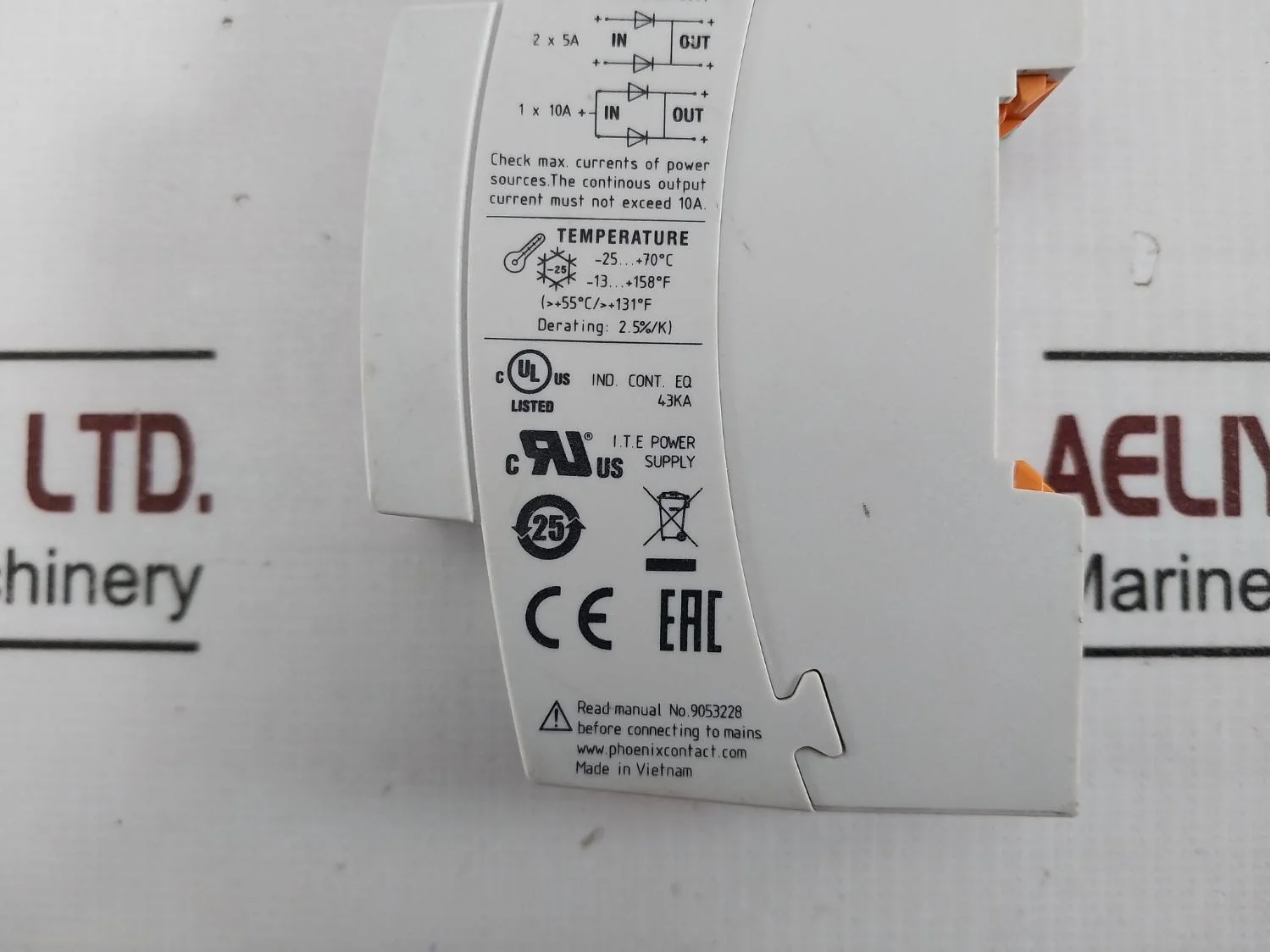 Phoenix Contact Step-diode/5-24Dc/2X5/1X10 Redundancy Module 2868606 - Image 9