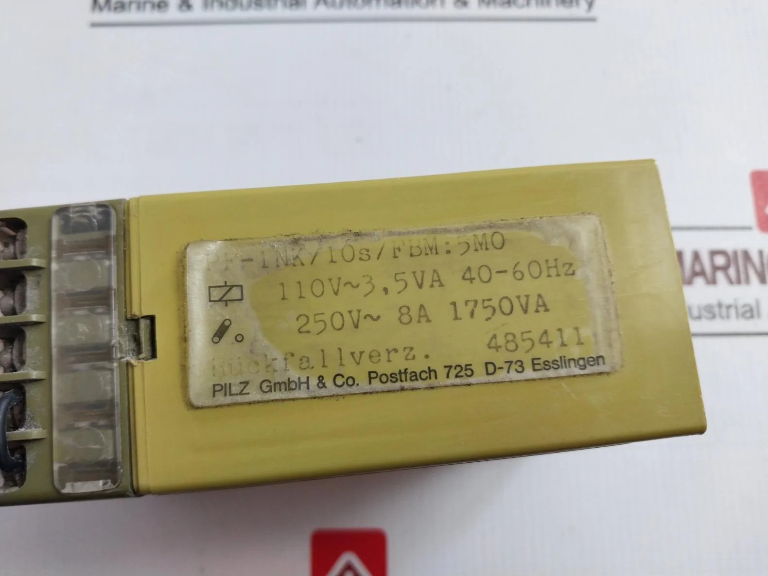 Pilz Pf-1Nk Safety Relay 110V 3-5Va 40-60Hz 0.04-10S - Image 7