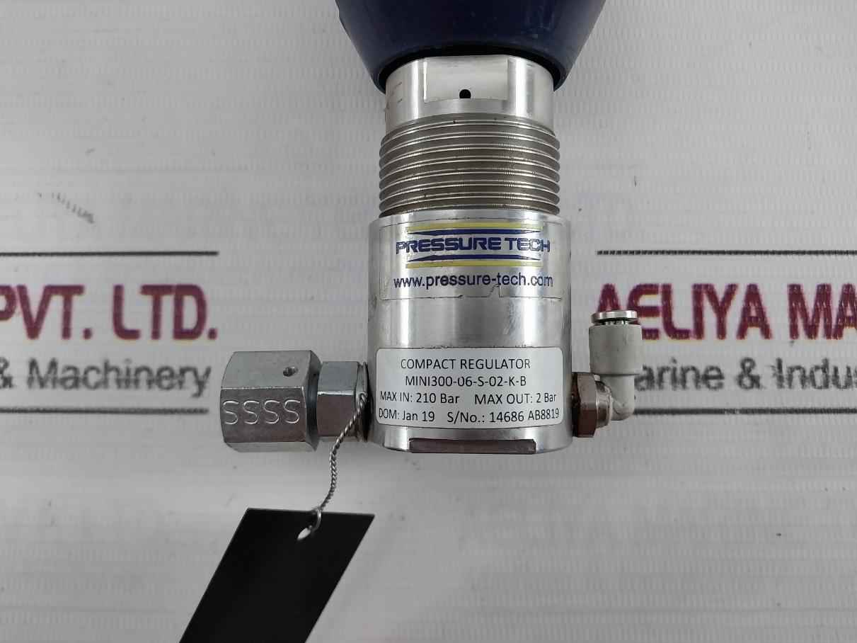 Pressure Tech Mini300-06-s-02-k-b Compact Regulator 210 Bar - Image 8