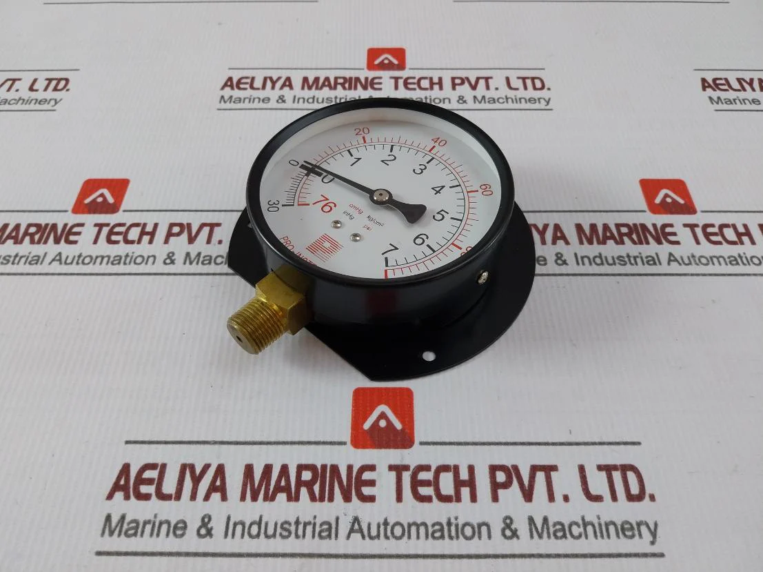 Pro-instrument 4"C-bx3/8Pt Pressure Gauge -76 Cmhg - 7 Kg/Cm2 - Image 3