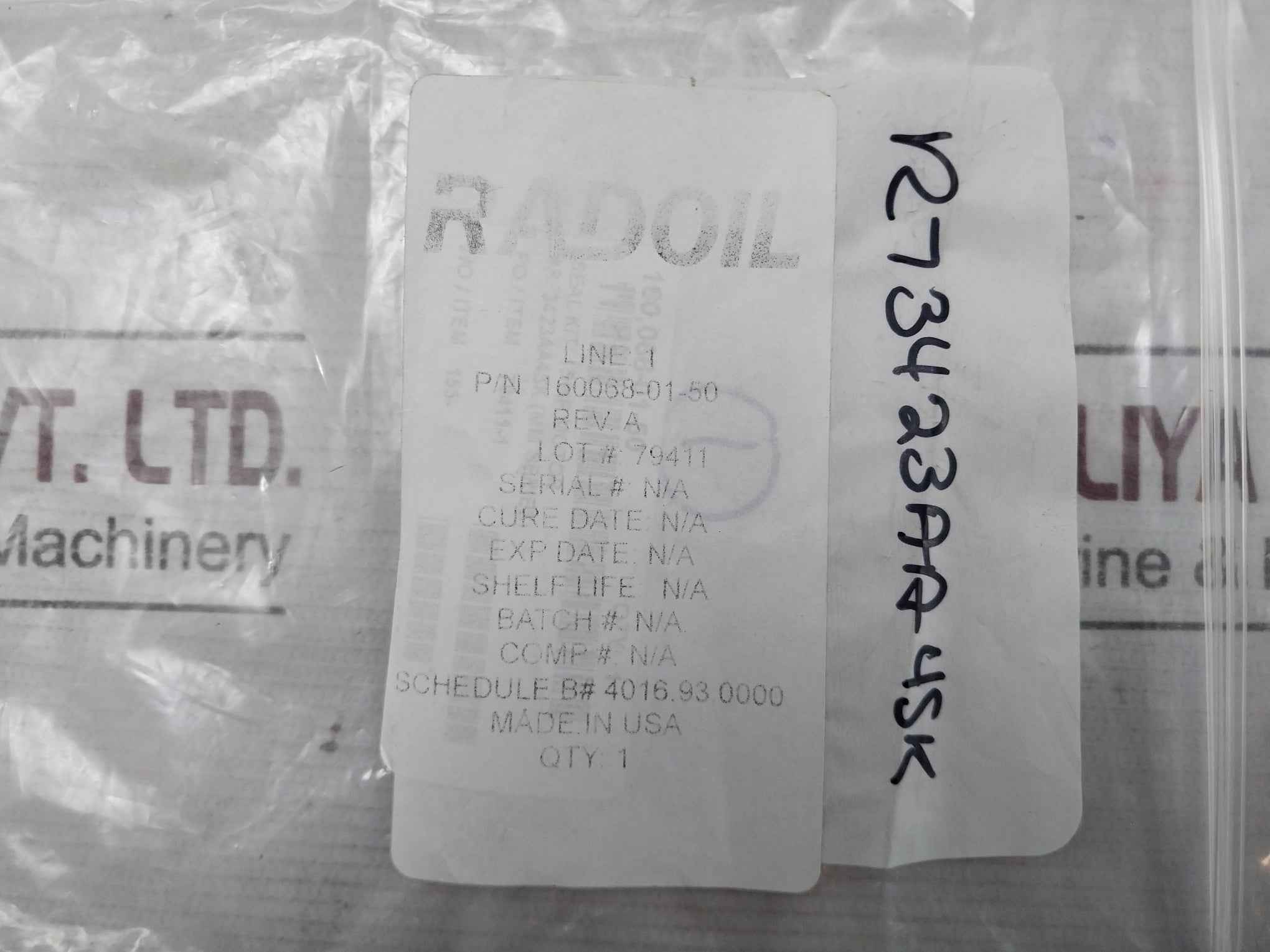 Radoil 160068-01-50 Oil Seal Kit 71Rpm 15Hp Rev A - Image 13
