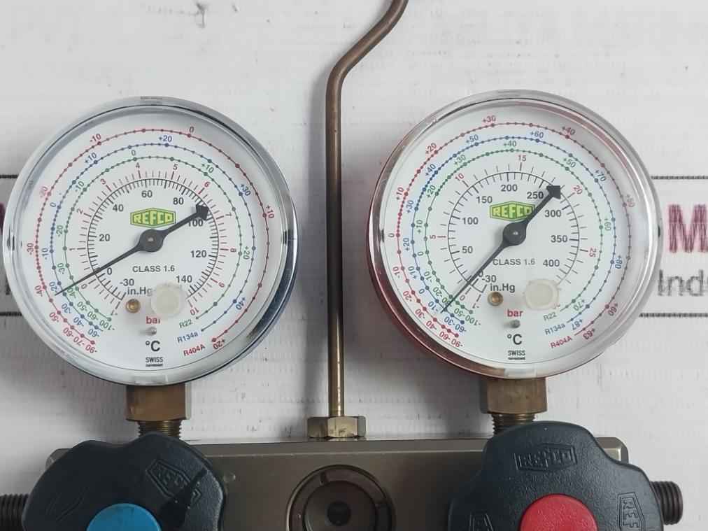 Refco Refrigeration Service Manifold With Charging Hose Set 30 Bar/430 Psi - Image 14
