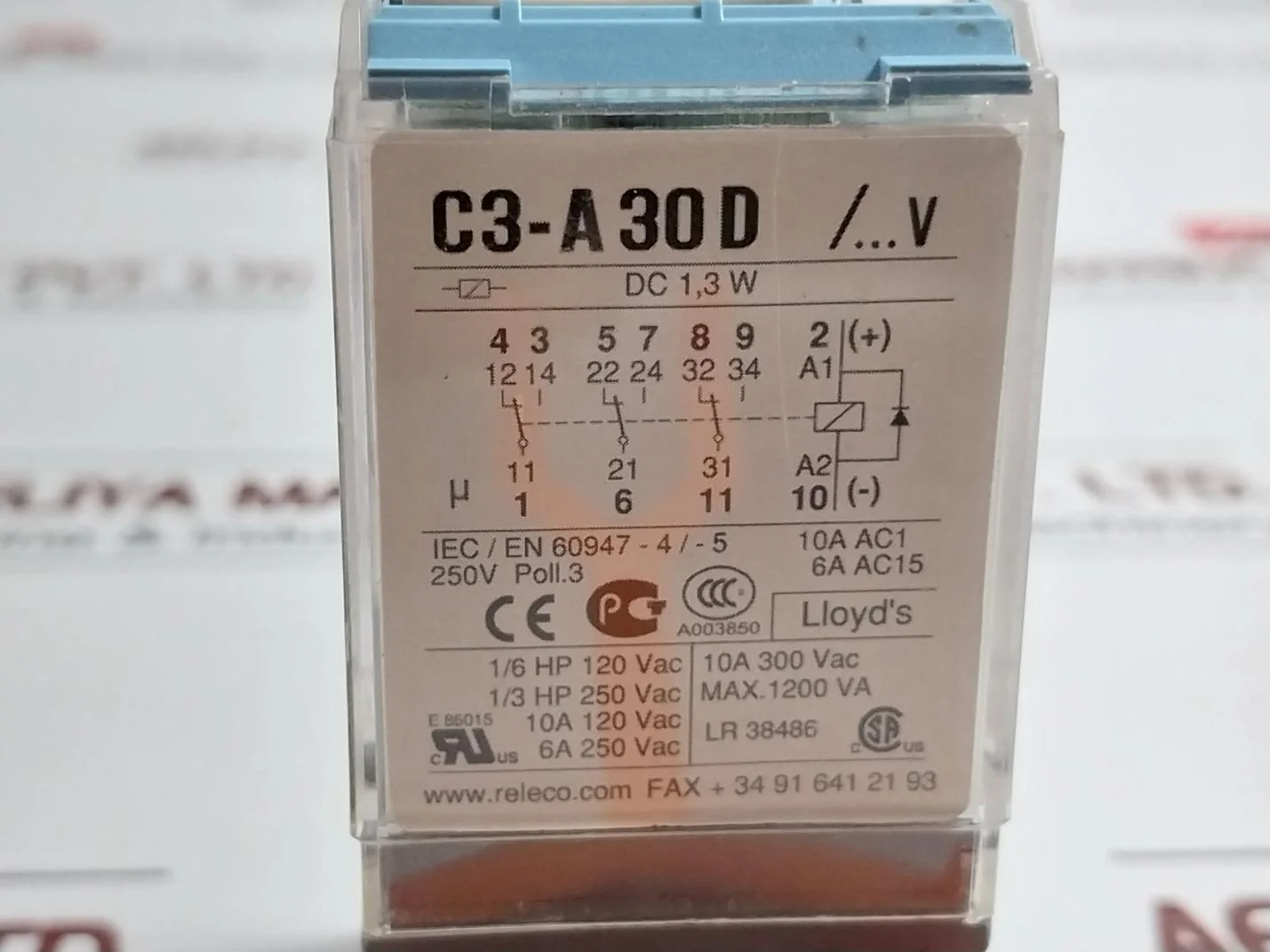 Releco C3-a30D /…V Plug-in Power Relay - Image 7
