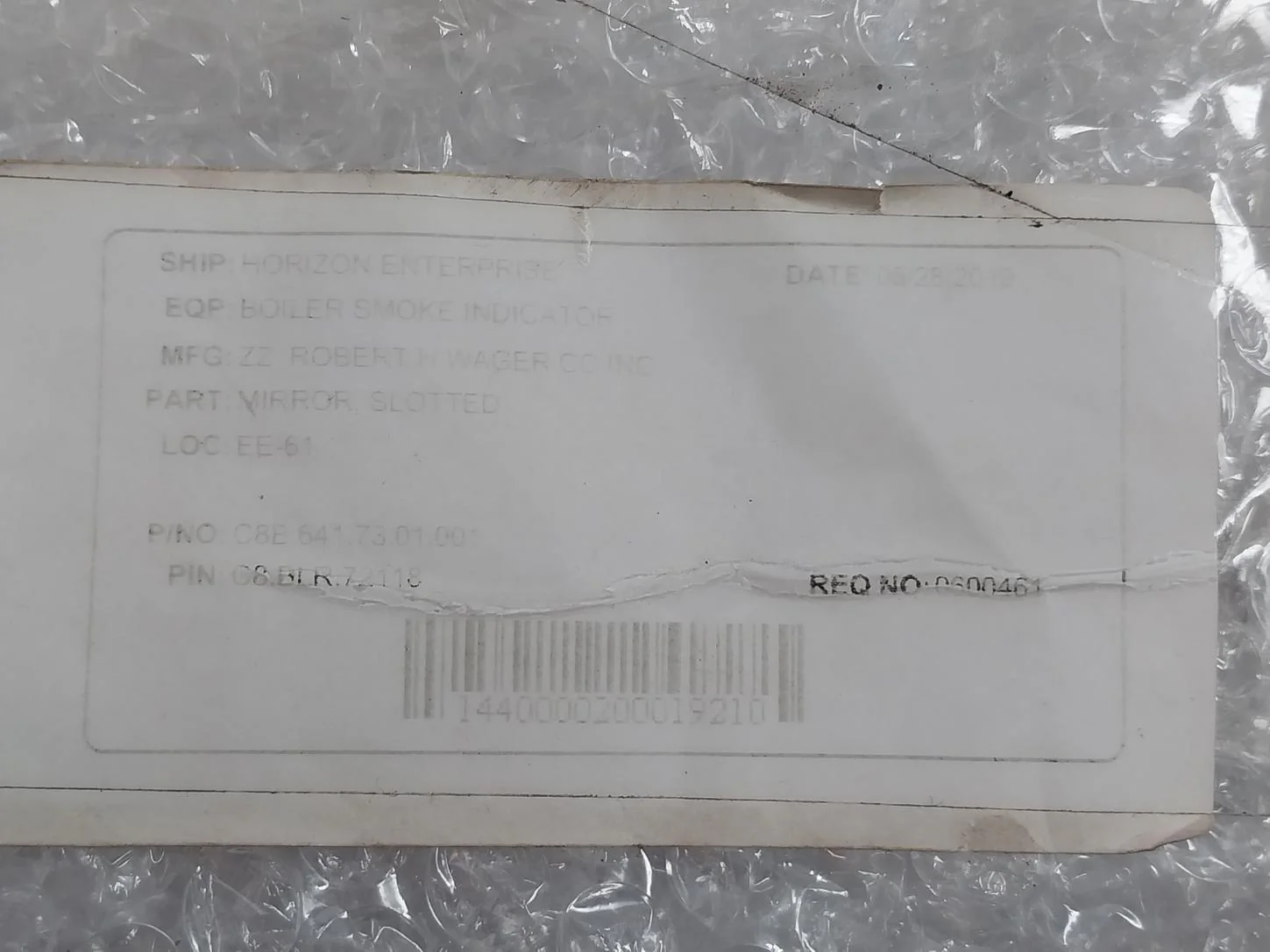 Robert H Wager C8B.641.73.01.001 Slotted Mirror For Boiler Smoke Indicator - Image 7