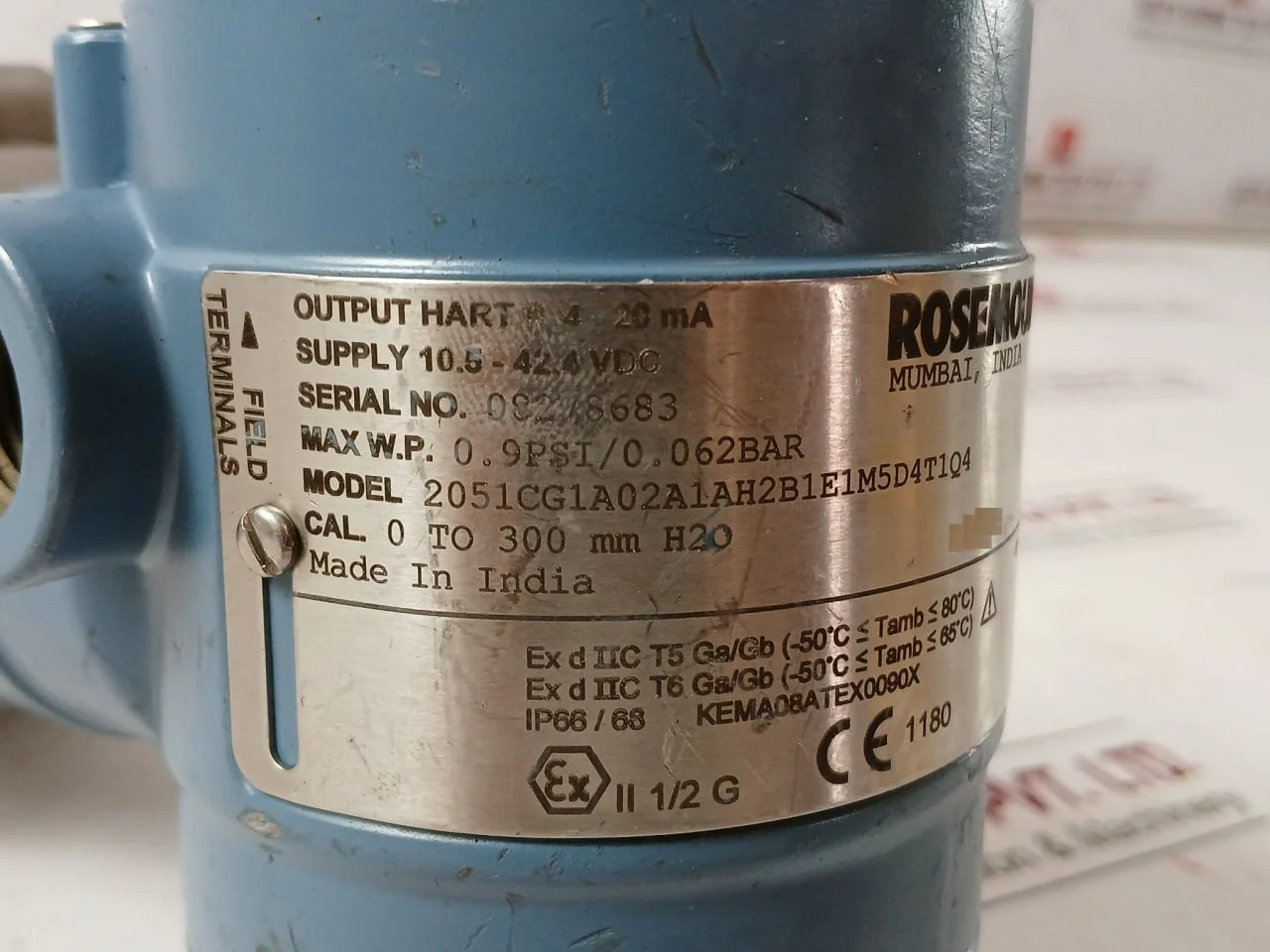Rosemount 2051Cg1A02A1Ah2B1E1M5D4T1Q4 Pressure Transmitter 0.9Psi/0.062 Bar - Image 13