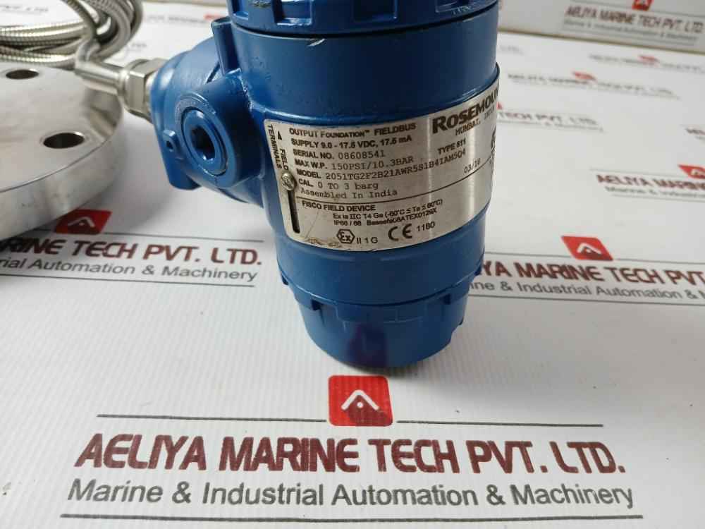 Rosemount 2051Tg2F2B21Awr5S1B4Iam5Q4 Fieldbus Pressure Transmitter 150Psi 5M - Image 8
