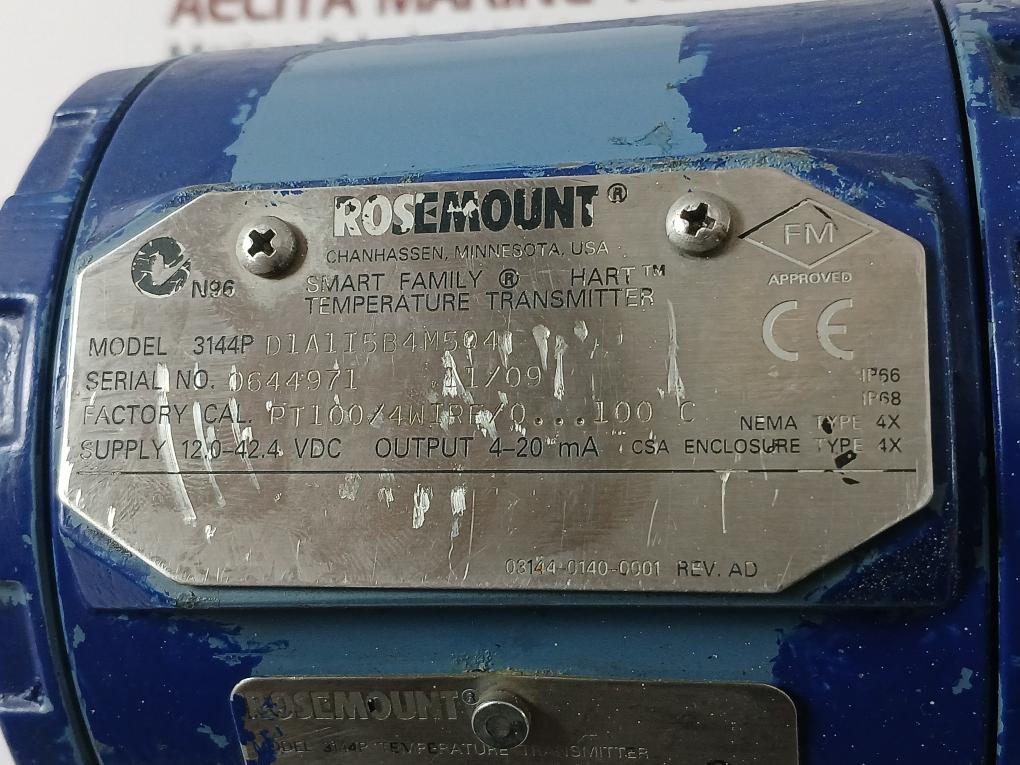 Rosemount 3144P Temperature Transmitter 12.0-42.4 Vdc Ip66 4-20Ma D1A1I5B4M5Q4 - Image 10