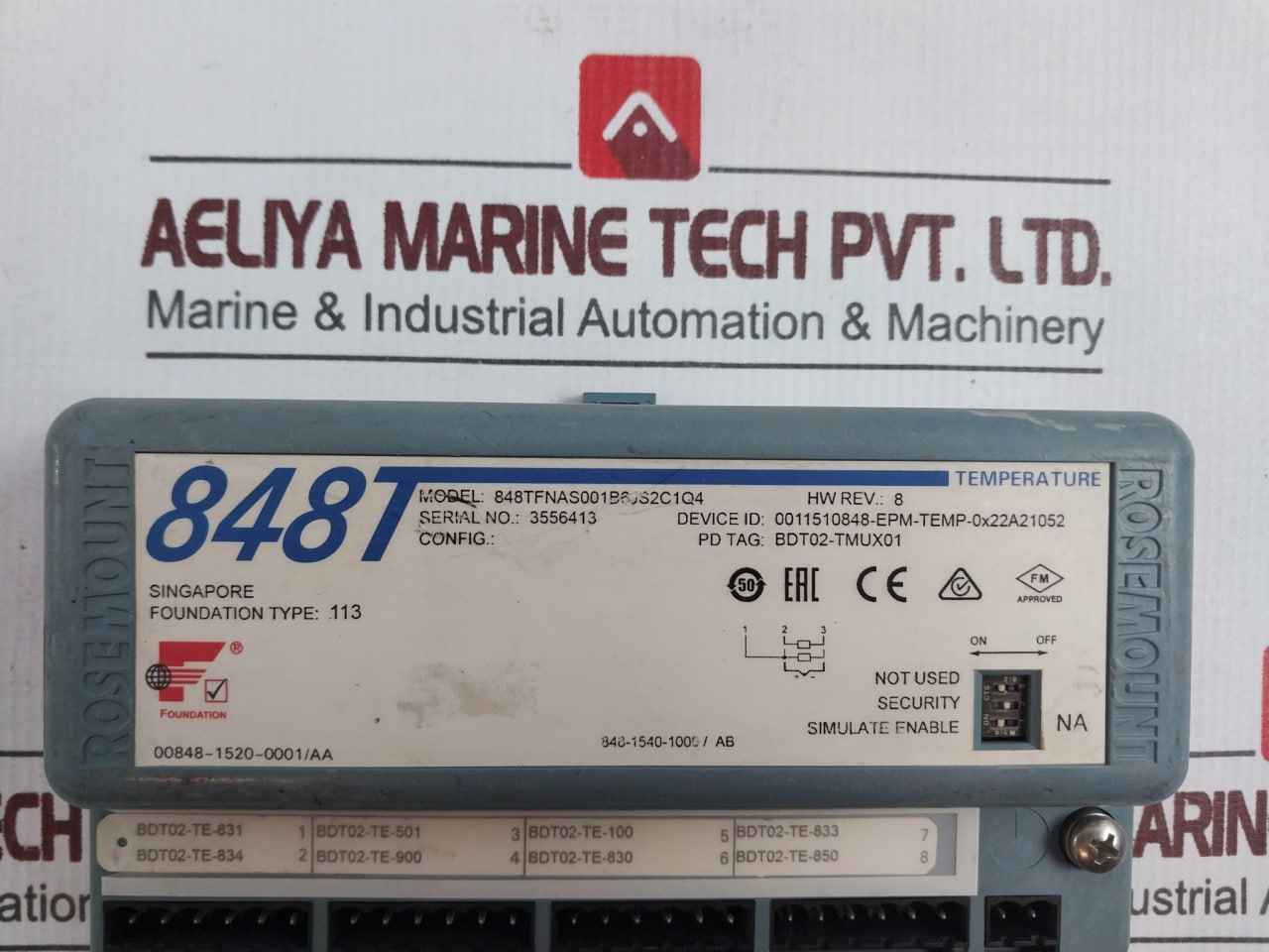 Rosemount 848Tfnas001B6Js2C1Q4 Foundation Fieldbus Temperature Transmitter Rev 8 - Image 8
