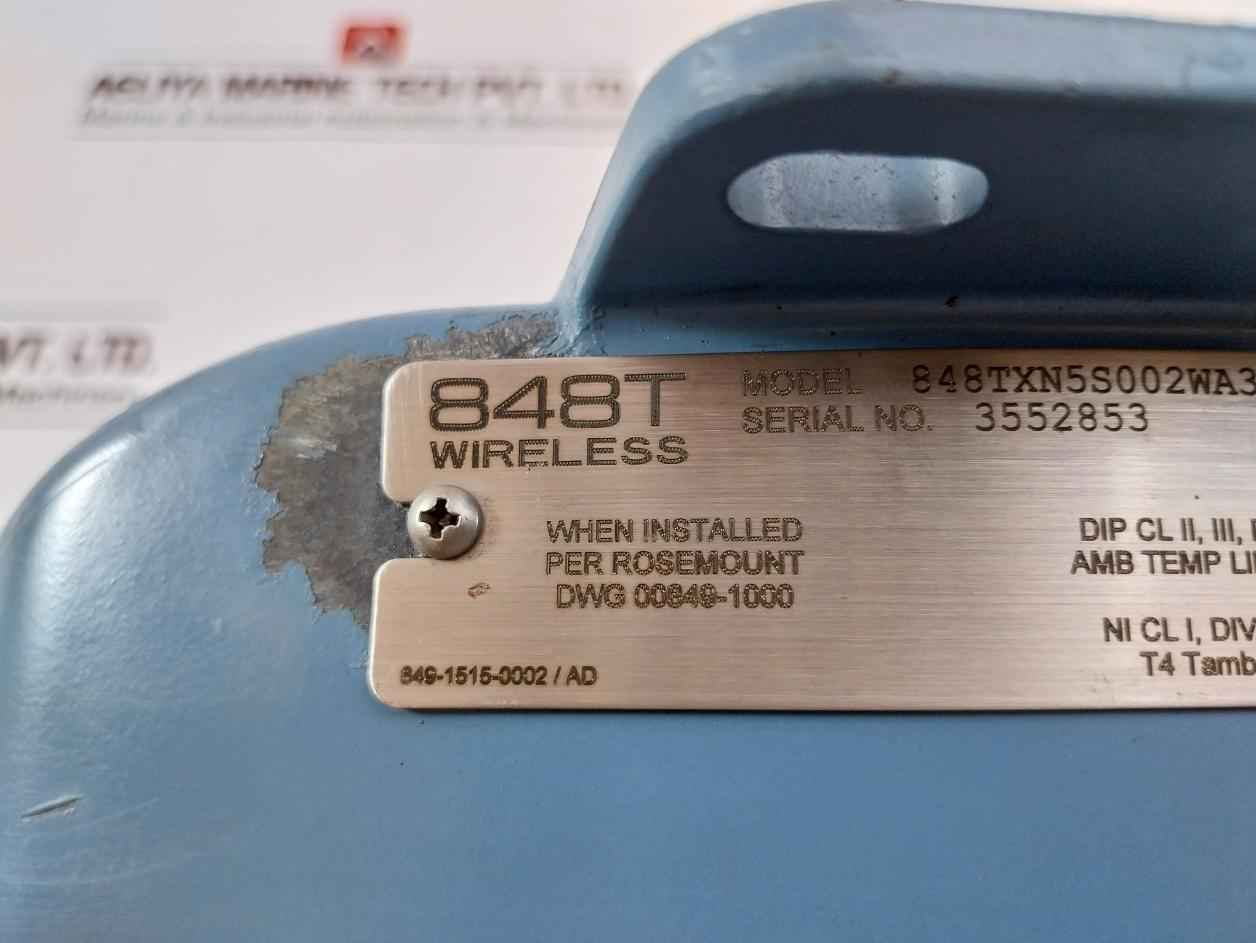 Rosemount 848Txn5S002Wa3Wk1B6Ha1F5C4Q4 848T Wireless Transmitter 2.4 Ghz - Image 13